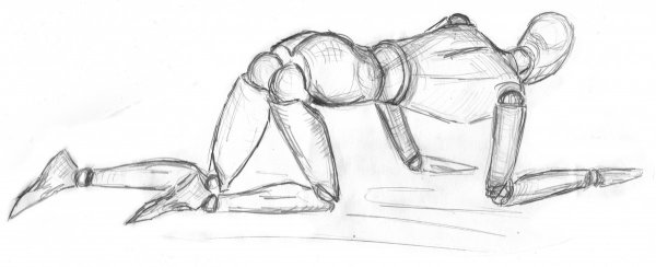 Человек на четвереньках референс