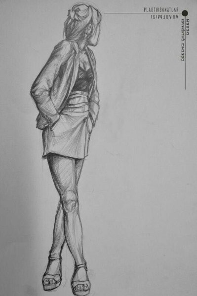 Фигура человека карандашом