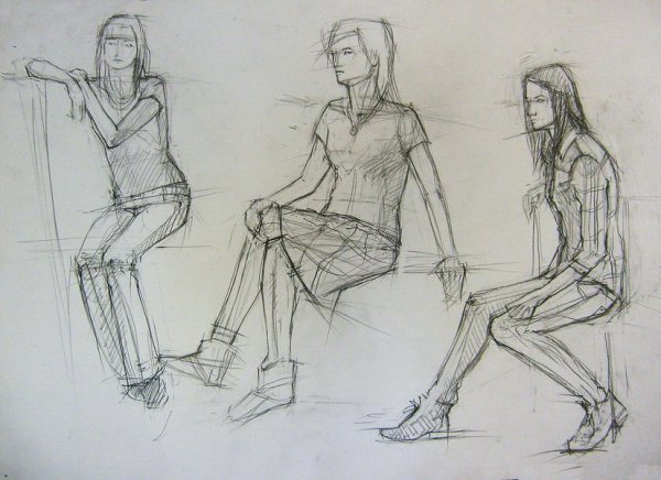 Зарисовки фигуры человека