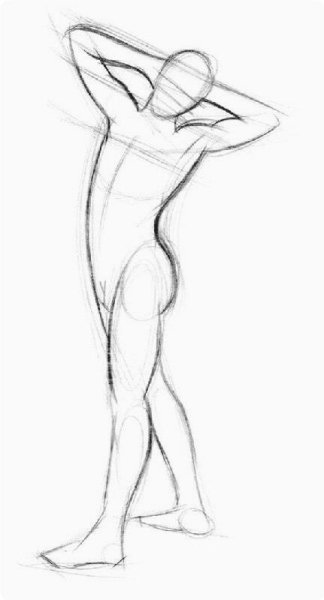 Человек зарисовка легкий