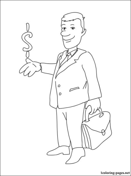 Директор раскраска для детей