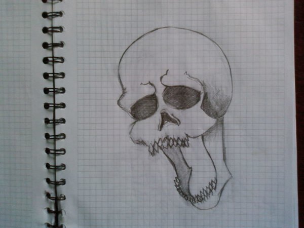 Рисунки карандашом на тетрадке