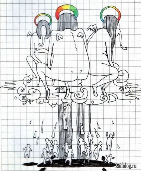 Смешные рисунки карандашом