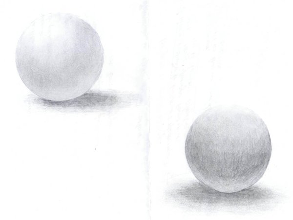 Шар Светотень штриховка