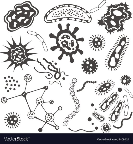 Раскраска вирусы и микробы для детей
