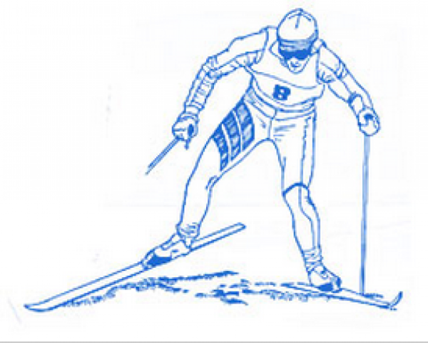 Лыжные гонки карандашом