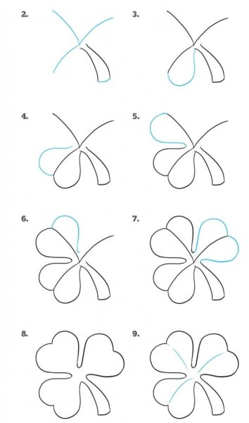 Клевер трафарет для броши