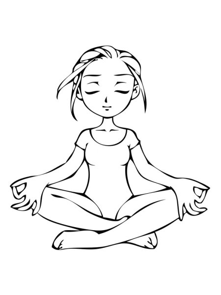 Йога раскраска