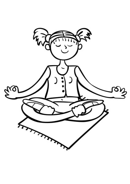 Раскраска йога для детей
