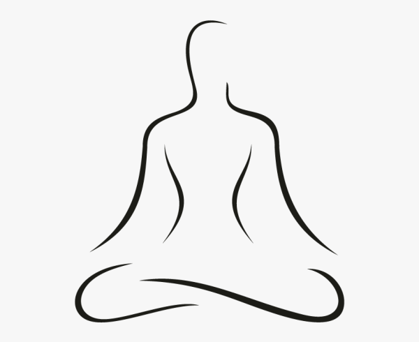 Контур человека в позе лотоса