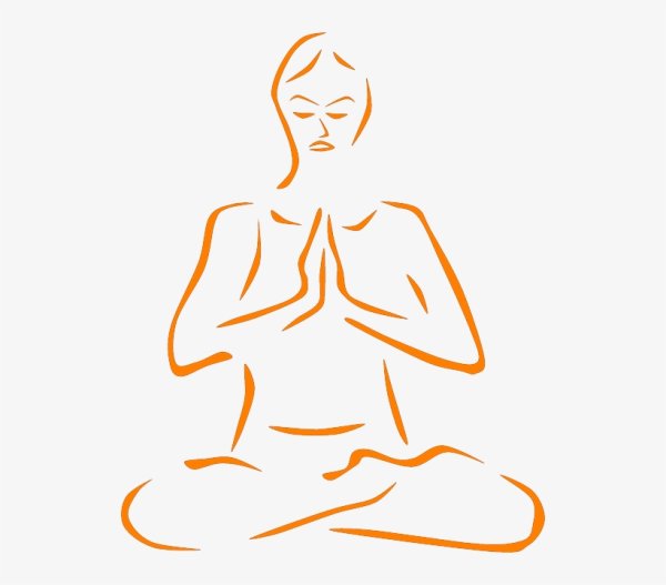 Человек в позе лотоса