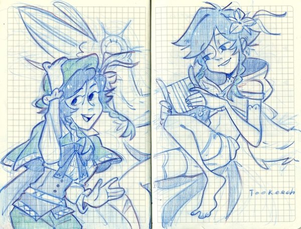 Сяо в клеточку Геншин Импакт