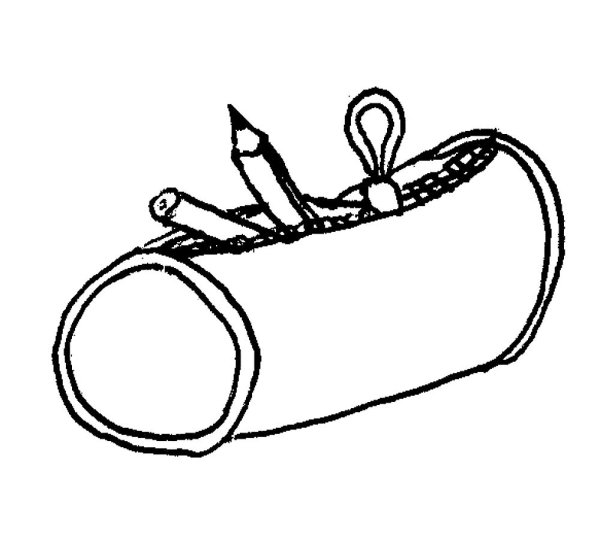 Раскраска пенал школьный