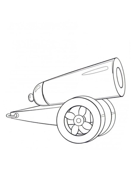 Пушка раскраска