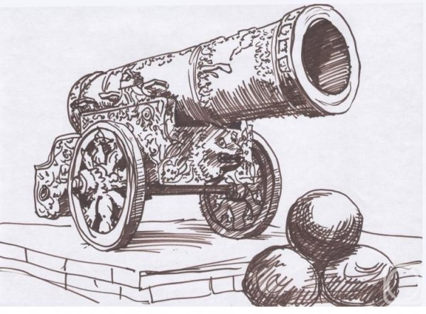 Царь пушка Москва рисунок