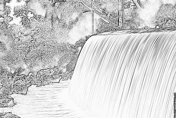 Водопад раскраска для детей