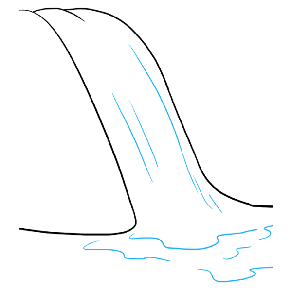 Водопад раскраска для детей
