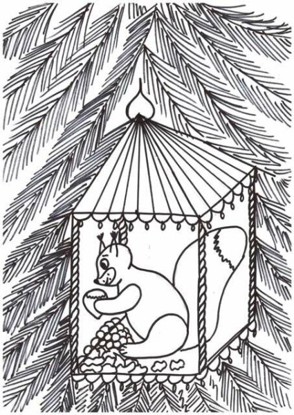 Сказка о царе Салтане белка разукрашки