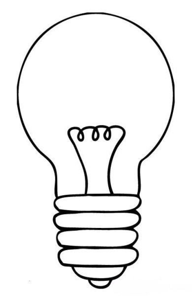 Лампочка трафарет