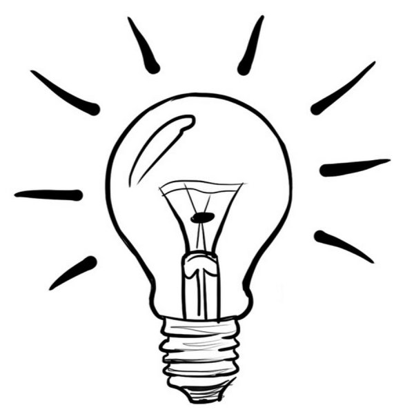 Лампочка раскраска для детей