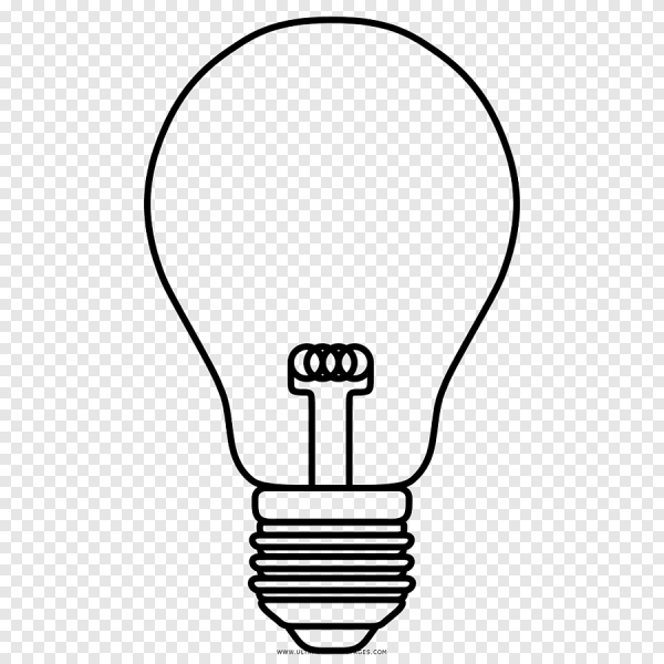 Лампочка раскраска для детей