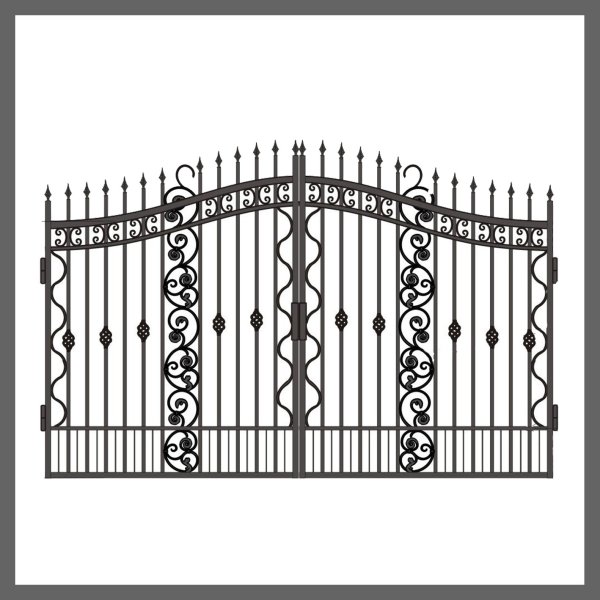 Ворота с вырезом кованые