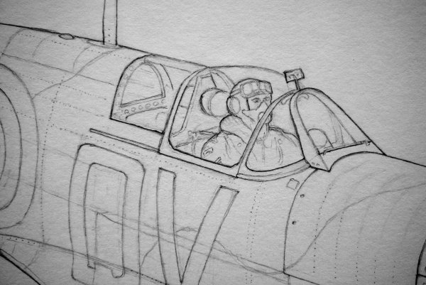 Пилот самолета рисунок