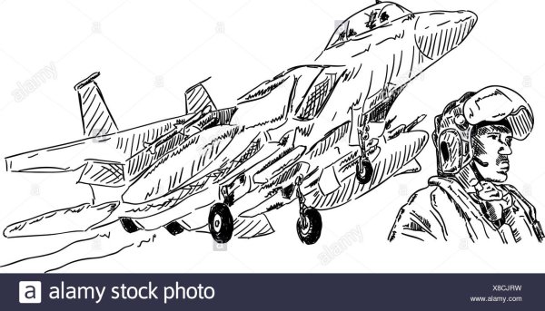 Раскраска летчик в самолете
