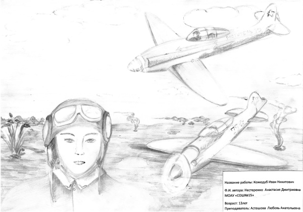 Рисунок военного летчика лёгкий рисунок