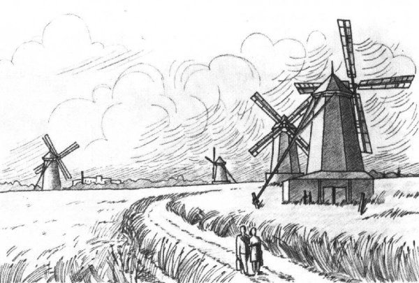 Мельница Графика