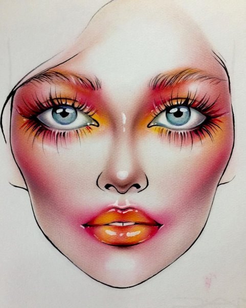 Эскиз макияжа