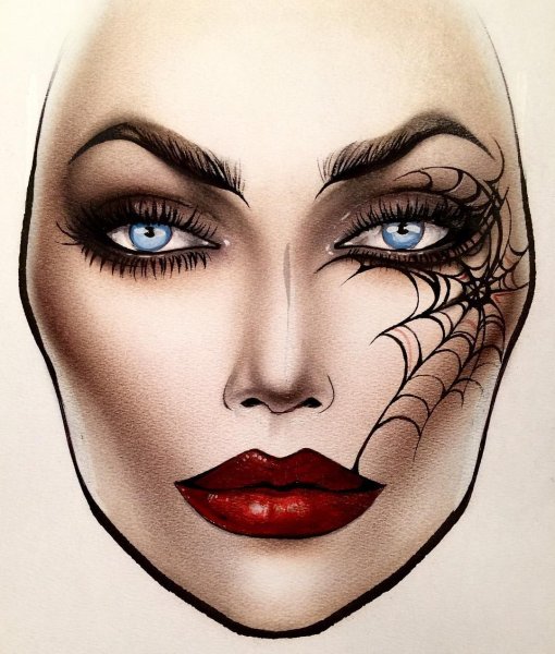 Эскиз фантазийного макияжа
