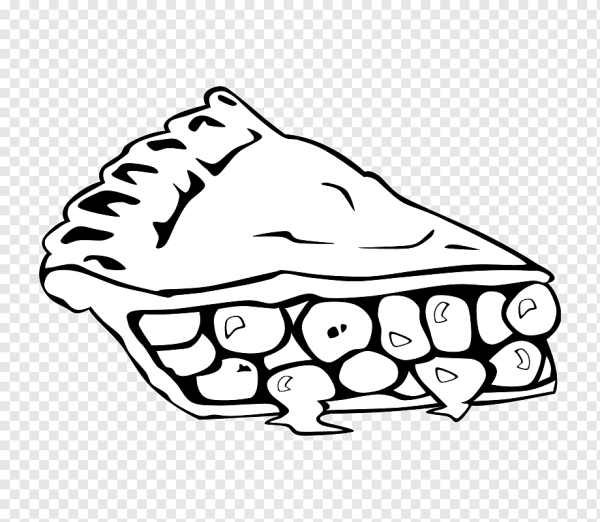 Раскраска кусочек пирога