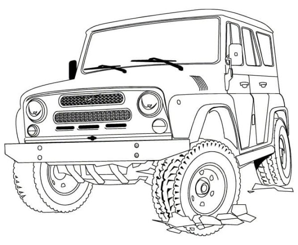 УАЗ 469 Хантер раскраска