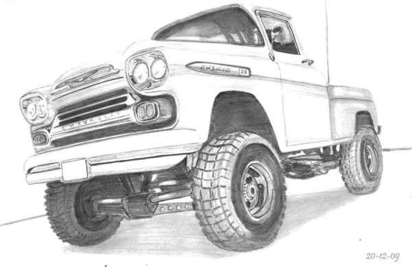 Внедорожник карандашом