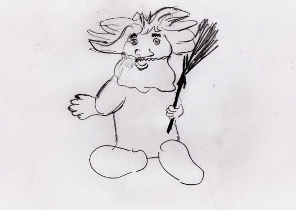 Домовой раскраска