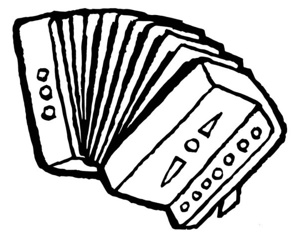 Гармошка раскраска