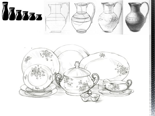 Посуда карандашом
