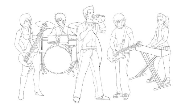 Раскраски рок группы