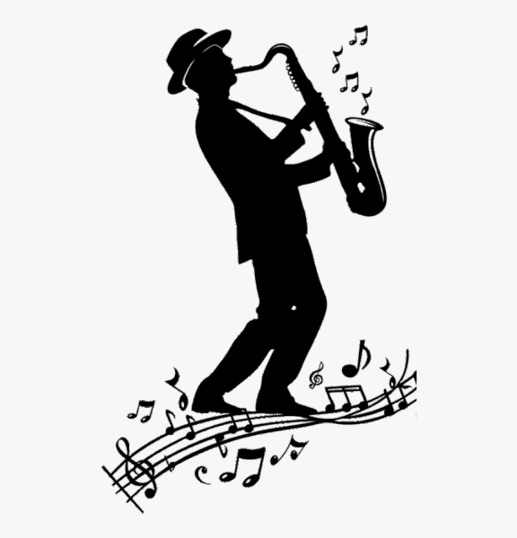Саксофонист силуэт