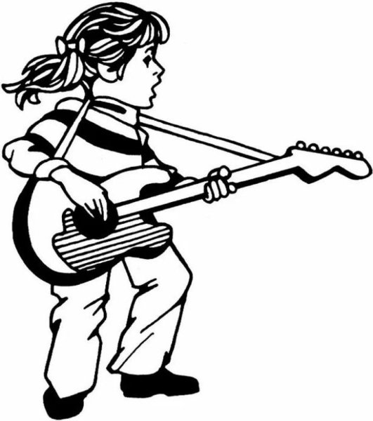 Музыкант рисунок