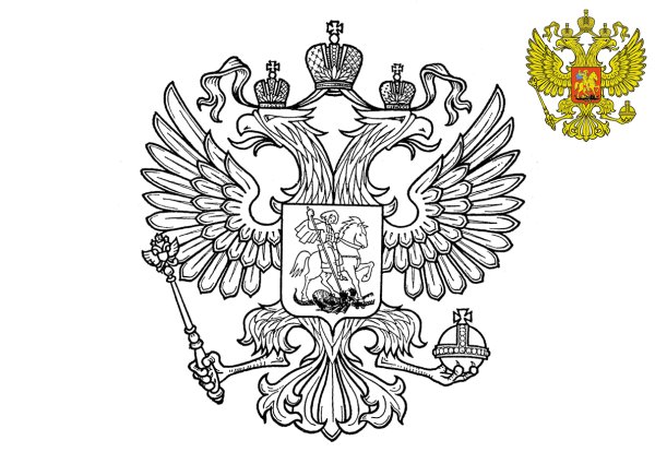 Герб России рисунок карандашом