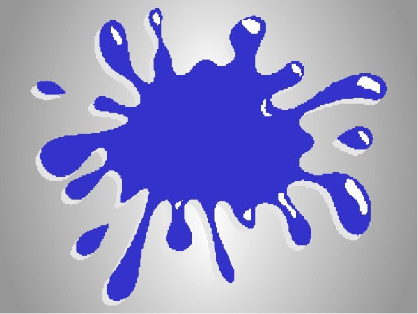 Клякса синего цвета