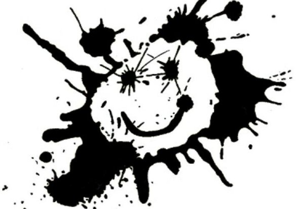 Смешные черные Кляксы