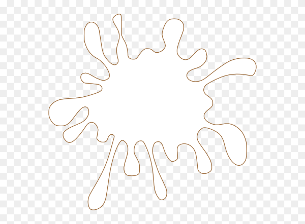 Белая Клякса на прозрачном фоне