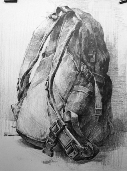 Рюкзак зарисовка