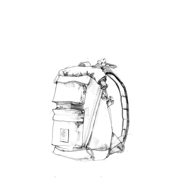 Рюкзак сбоку иллюстратор