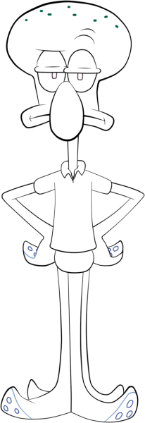 Сквидвард для срисовки