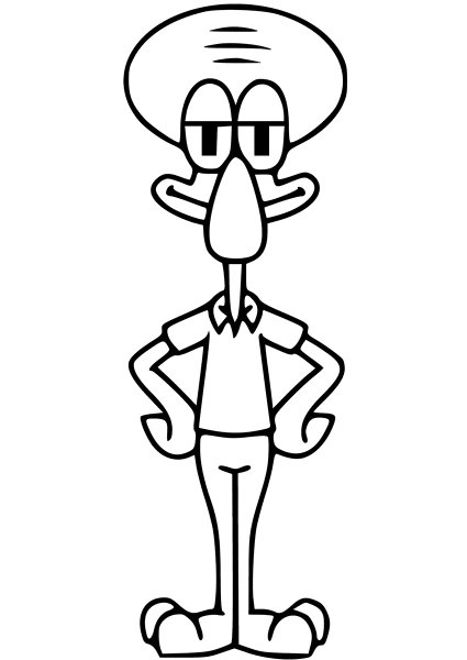 Сквидвард раскраска