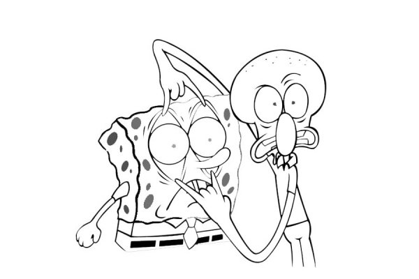 Патрик рисование Сквидвард рисование